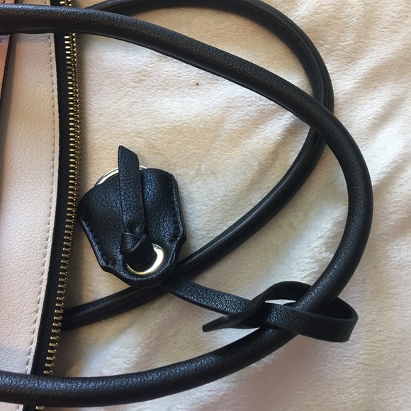 Nine West Pink and Black Satchel with Structured Design - Picture 10 of 12